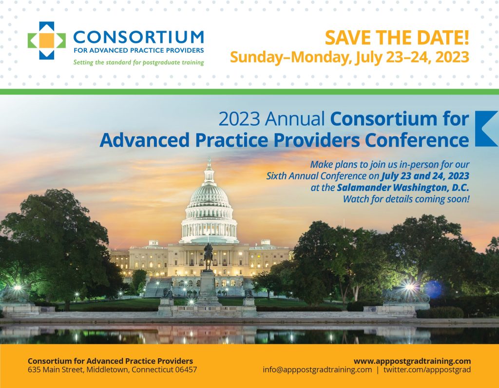 Announcing the 2023 Consortium for Advanced Practice Providers Conference